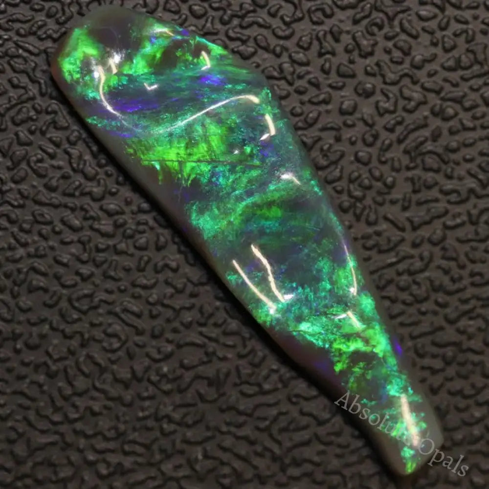 Black Opal Lightning Ridge, Australian Solid Carving, Loose Gem Stone, Green Blue