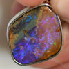 4.74 G Australian Boulder Opal With Silver Pendant: L 32.0 Mm Jewellery