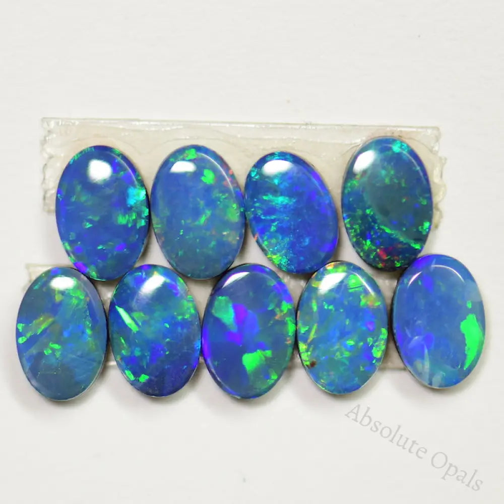 4.94 Cts Australian Opal Doublet Stone Cabochon 9Pcs 6X4