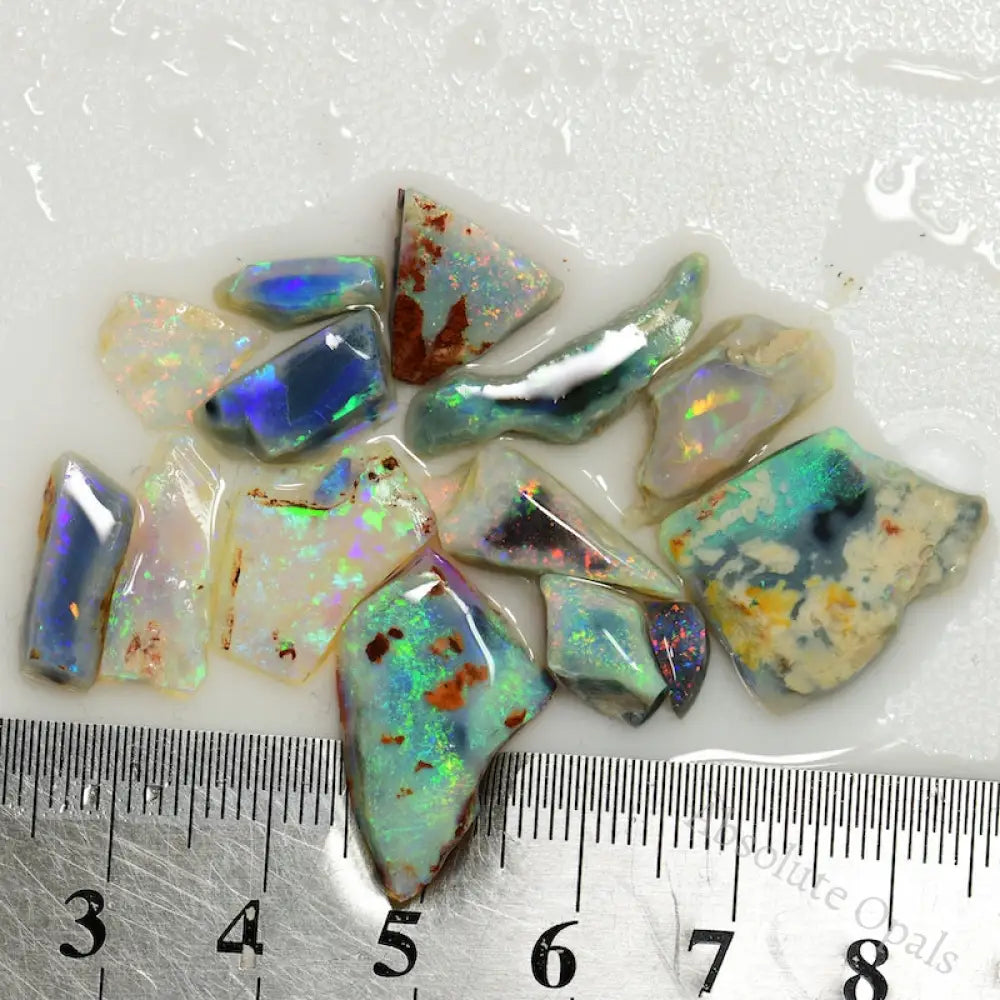 40.0 Cts Australian Rough Opal Parcel Off-Cuts Lightning Ridge -Rubs