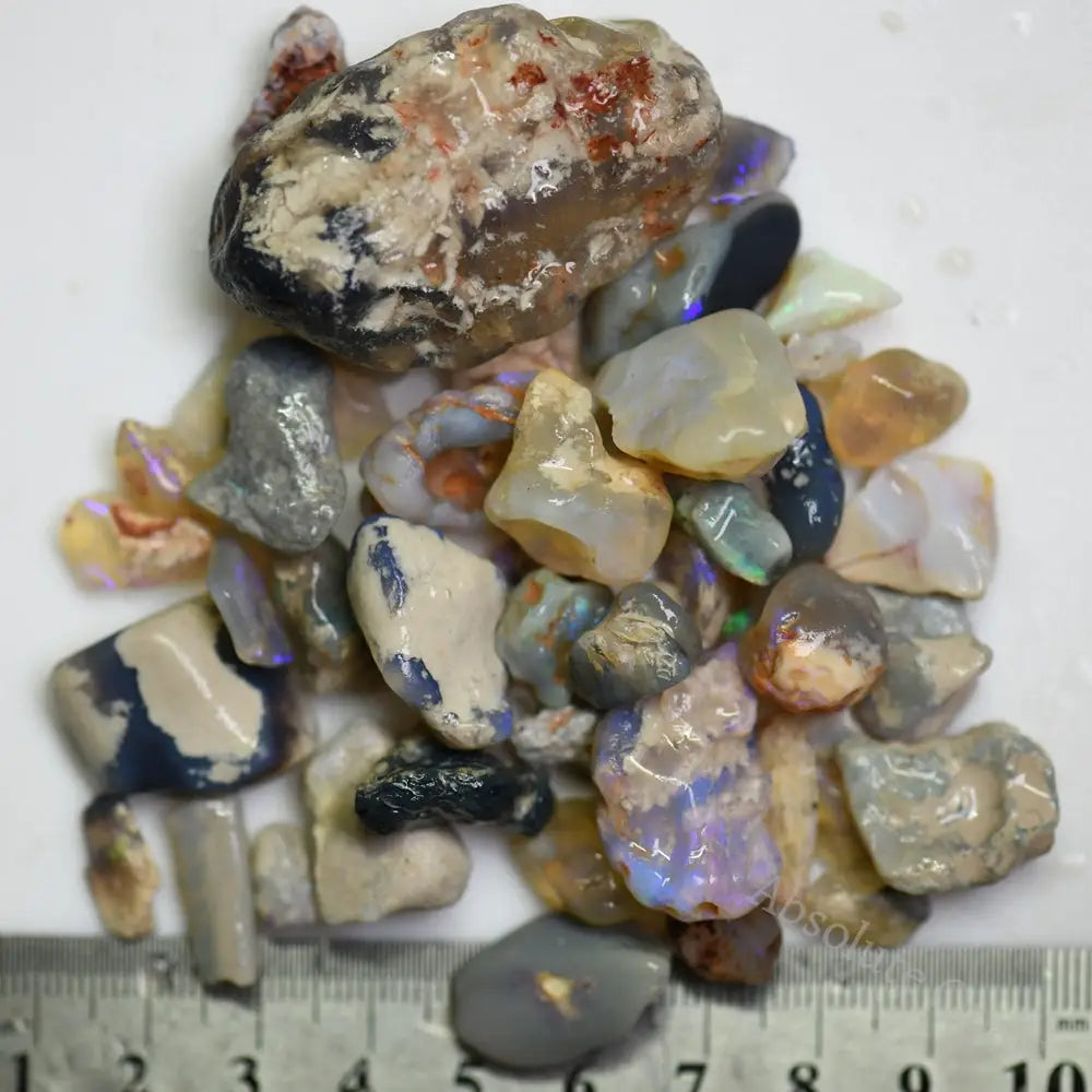 410 Cts Autralian Rough Opal Parcel Lightning Ridge C* - Beginners