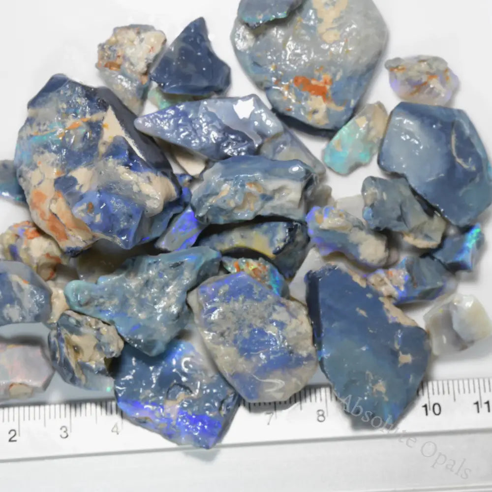 Rough Black Opal Parcel Lightning Ridge - Potch and Colour 