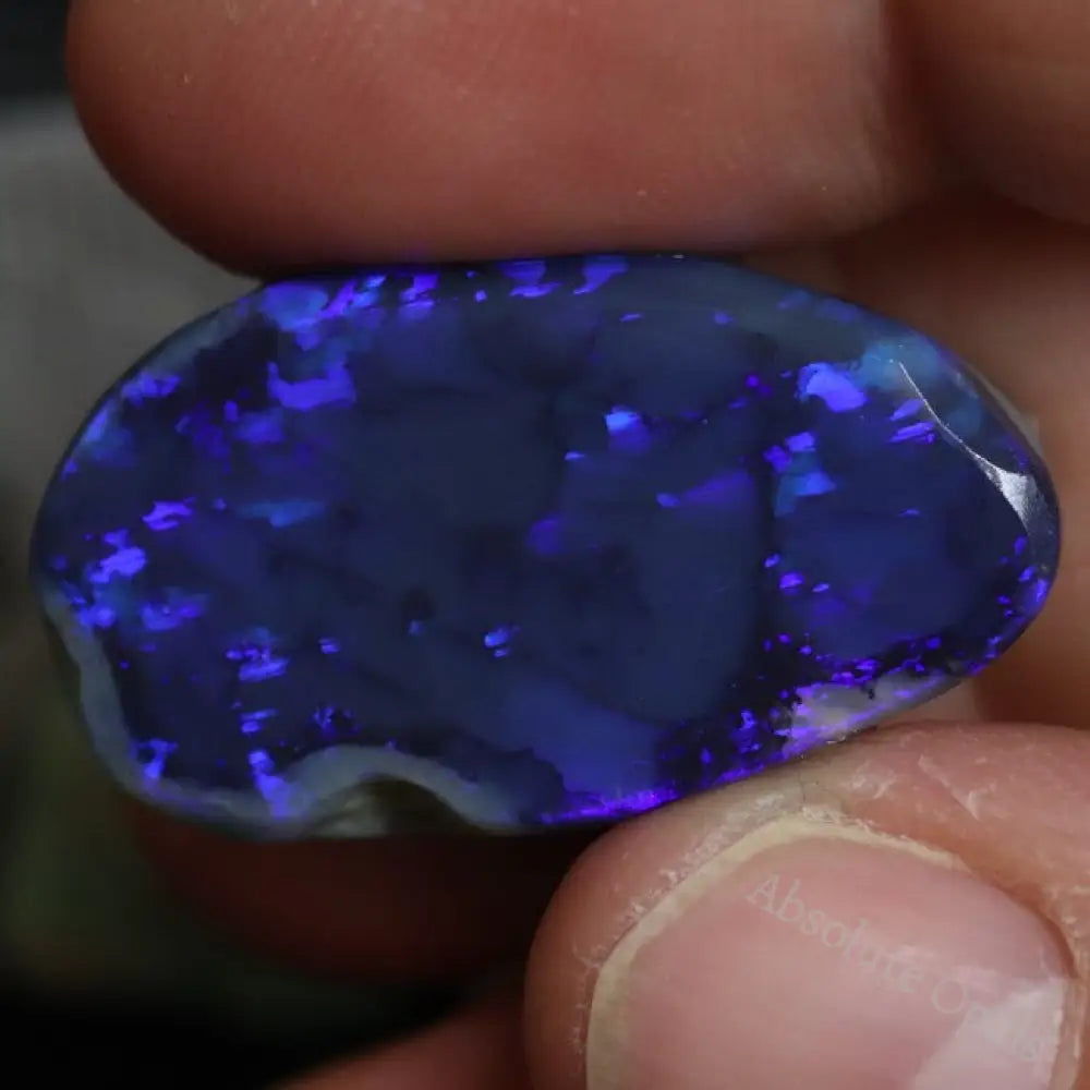 43.10 Cts Black Opal Rough Parcel Gem Stones 12.9-27.8X10.8-15.7X3.9-9.4Mm