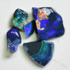 44 Cts Australian Black Opal Rough Parcel Rubs Lightning Ridge