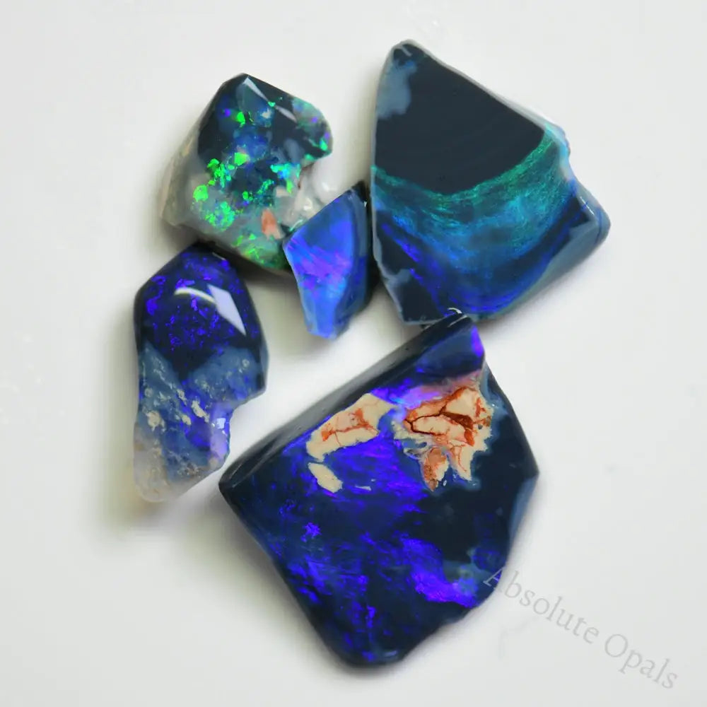 Australian Black Opal Rough Parcel, Rubs Lightning Ridge