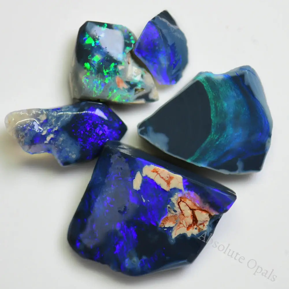 Australian Black Opal Rough Parcel, Rubs Lightning Ridge