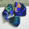 44 Cts Australian Black Opal Rough Parcel Rubs Lightning Ridge