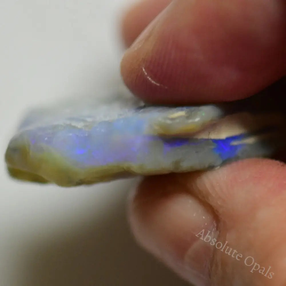 44 Cts Australian Rough Opal Lightning Ridge For Carving Beginner