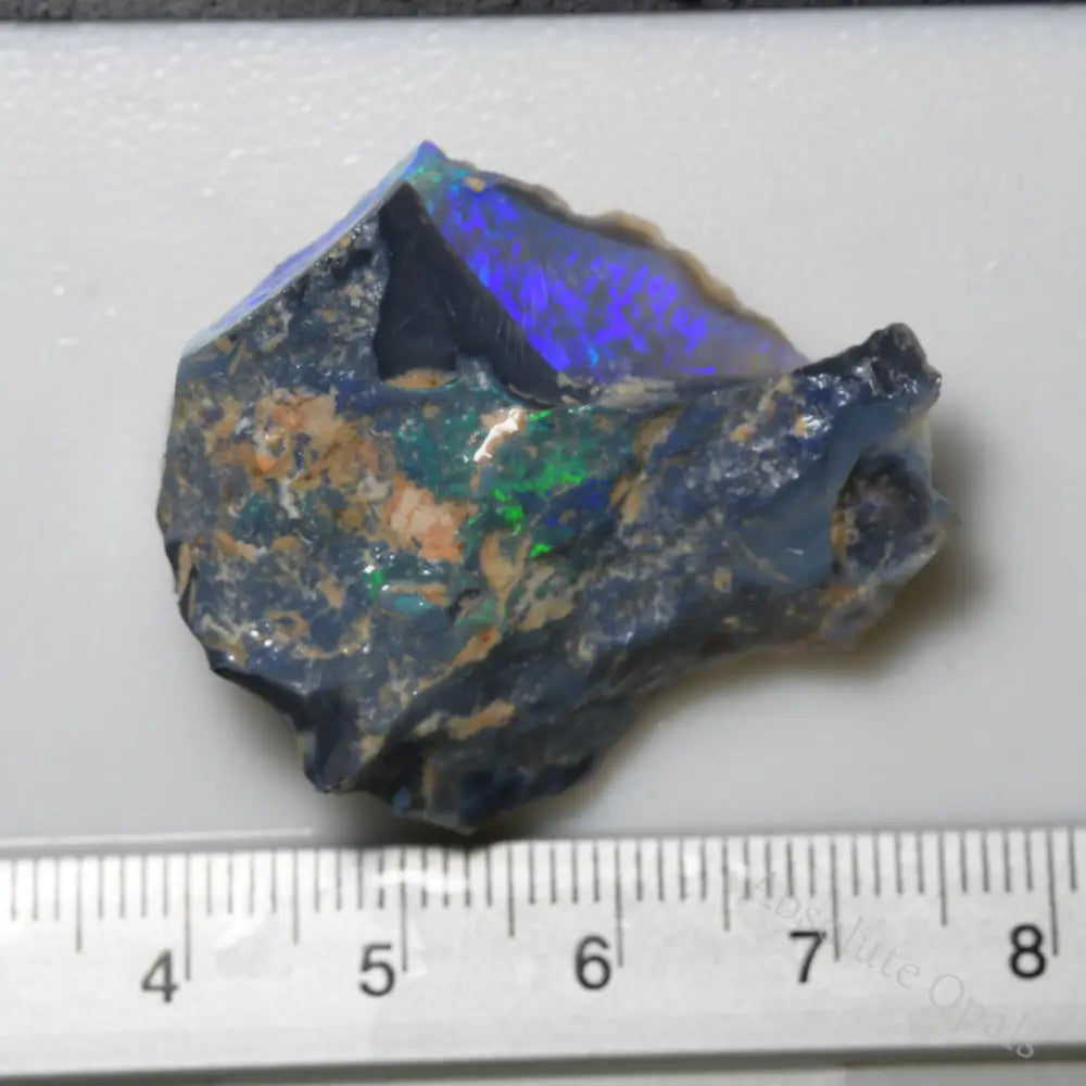 44 cts Black Rough Opal Lightning Ridge