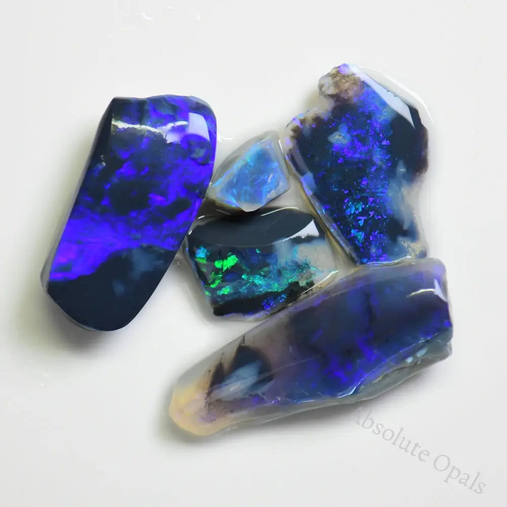 Australian Black Opal Rough Parcel, Rubs Lightning Ridge