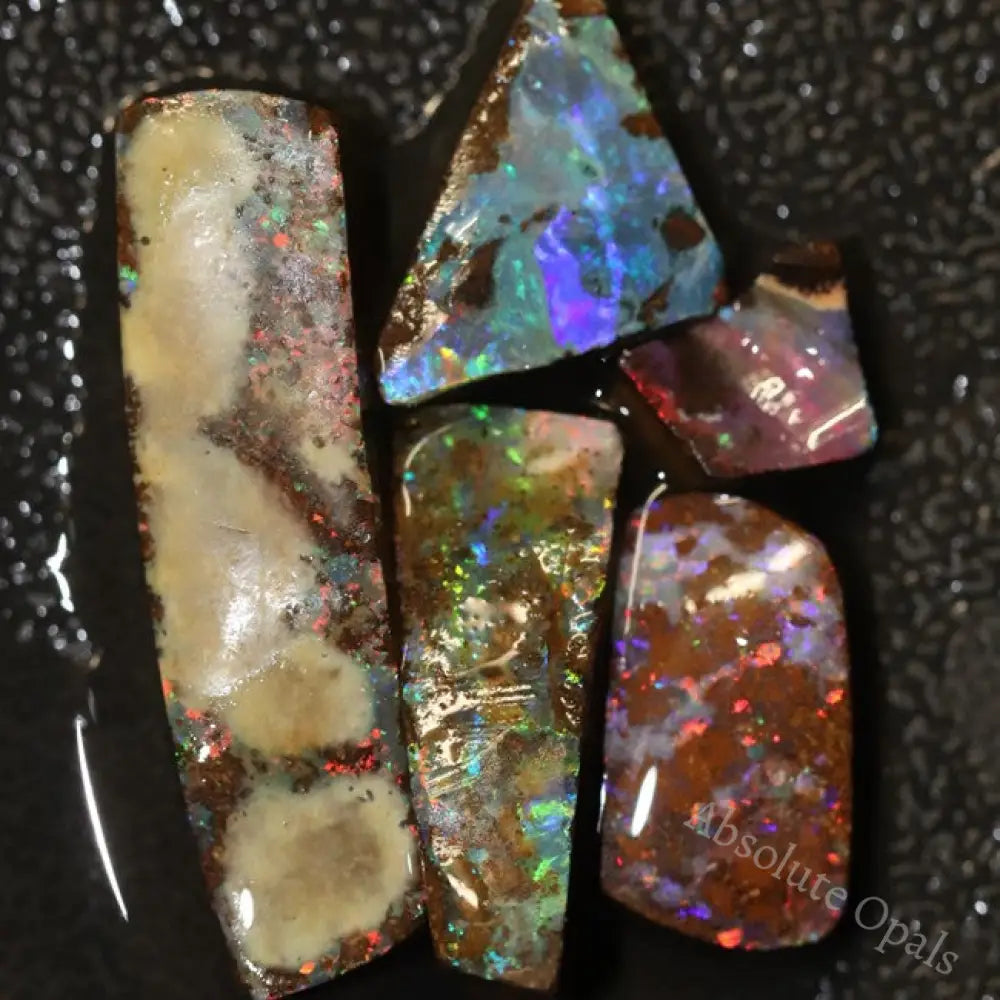 46.50 Cts Boulder Opal Rough Parcel 8.5-31.8X7.8-11.0X5.3-10.3Mm