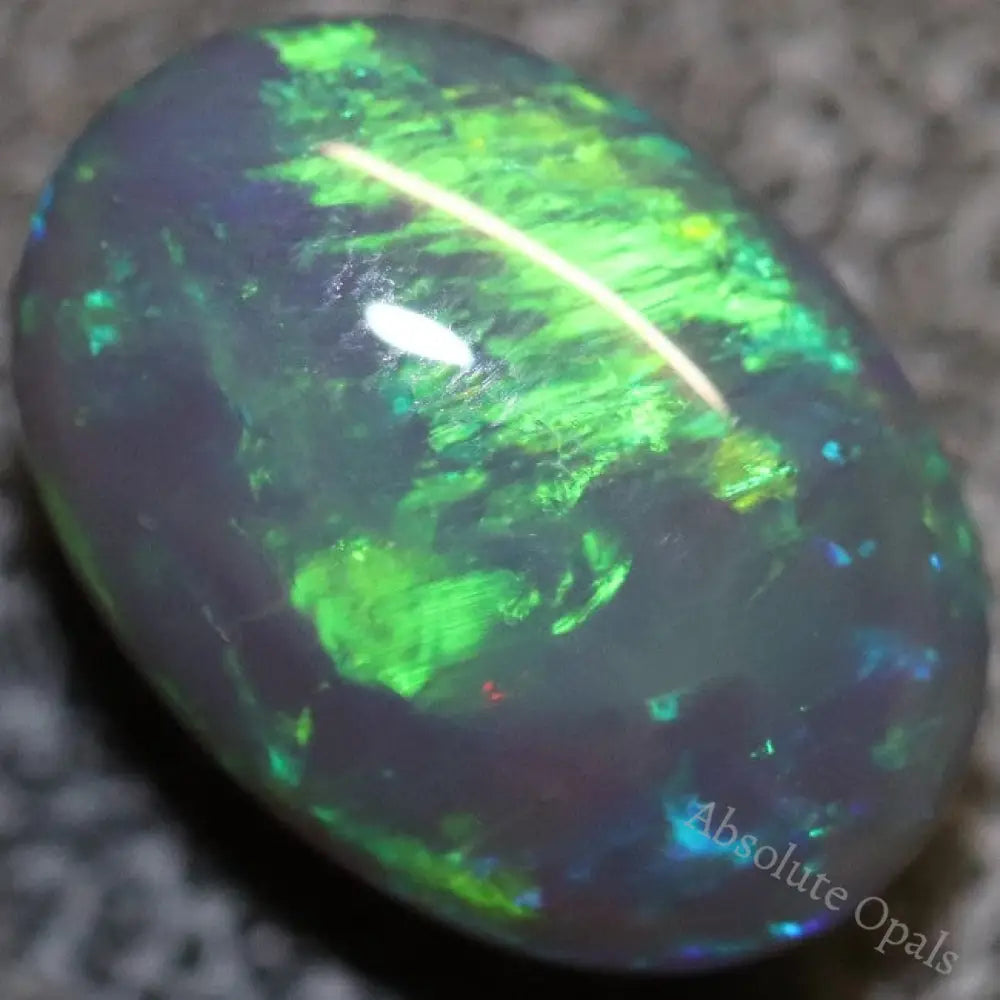 5.02 Cts Black Crystal Opal Solid Lightning Ridge Cabochon Loose Stone