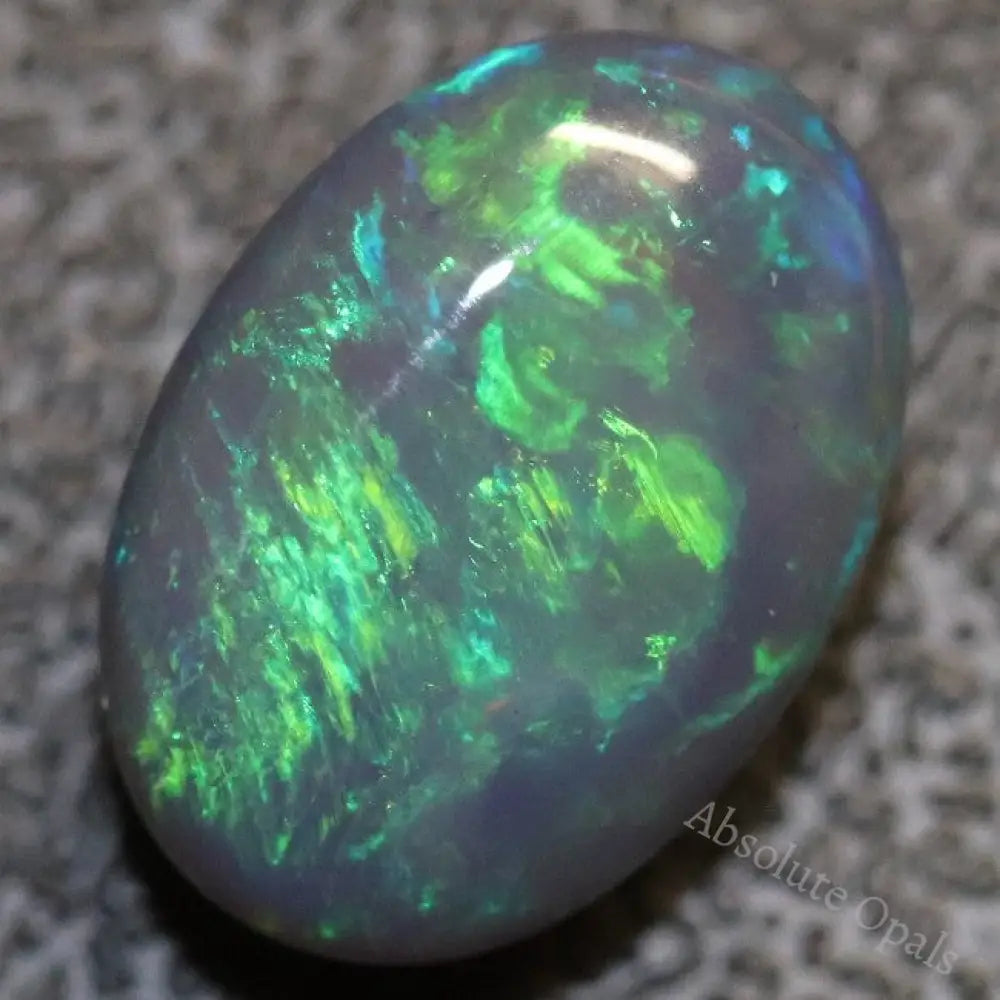 5.02 Cts Black Crystal Opal Solid Lightning Ridge Cabochon Loose Stone