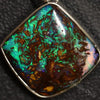 5.25 G Australian Boulder Opal With Silver Pendant: L 32.3 Mm Jewellery