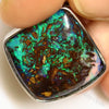 5.25 G Australian Boulder Opal With Silver Pendant: L 32.3 Mm Jewellery