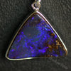 5.36 G Australian Boulder Opal With Silver Pendant: L 31.1 Mm Jewellery