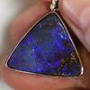 5.36 G Australian Boulder Opal With Silver Pendant: L 31.1 Mm Jewellery