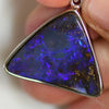 5.36 G Australian Boulder Opal With Silver Pendant: L 31.1 Mm Jewellery