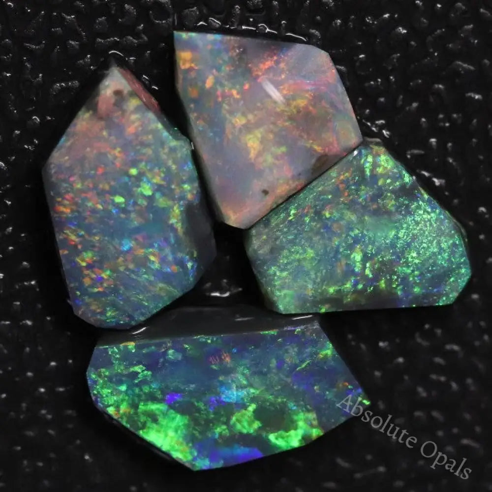 Australian Black Opal Rough, Lightning Ridge Parcel Rubs