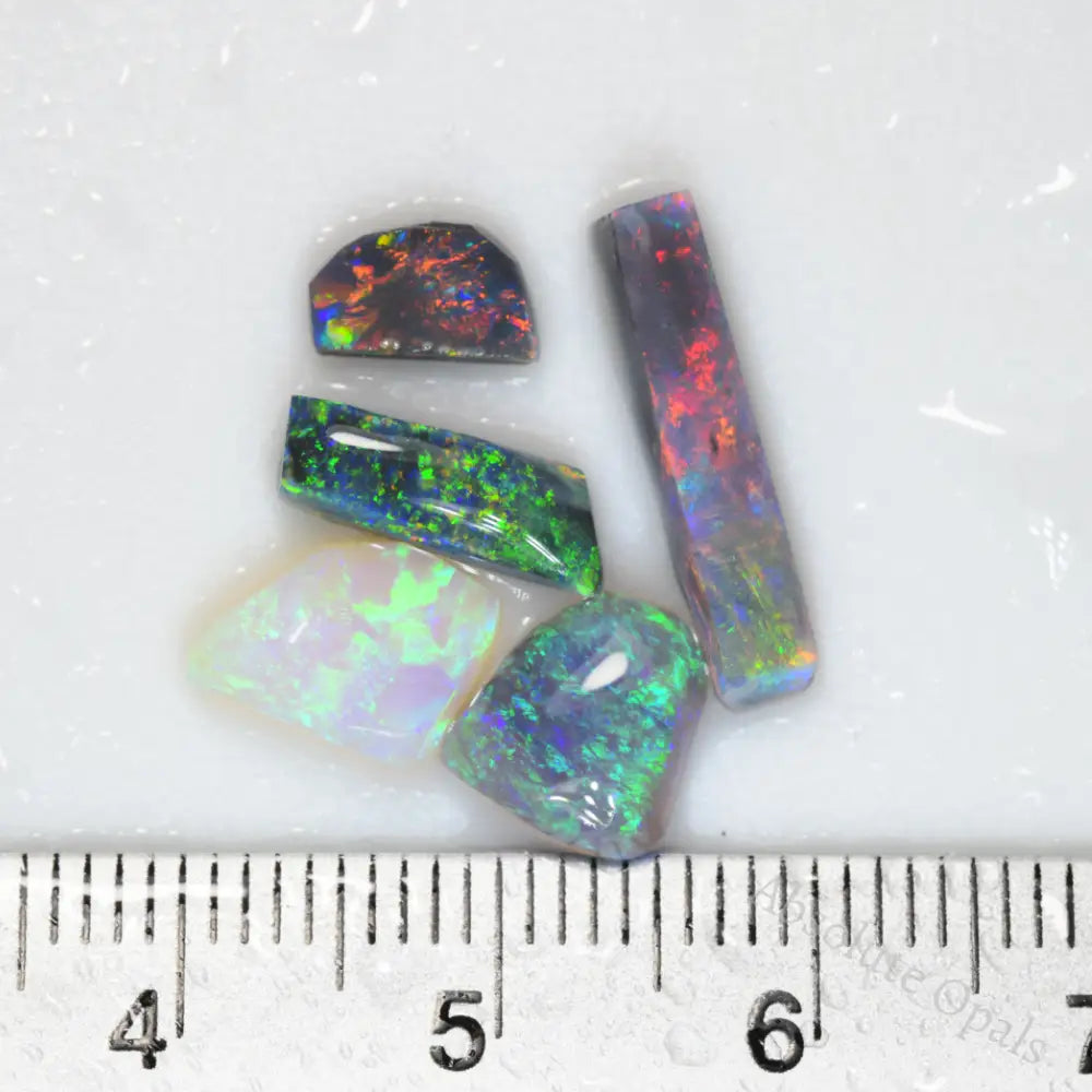 5.52 cts Rough Black Opal Rubs Parcel Lightning Ridge