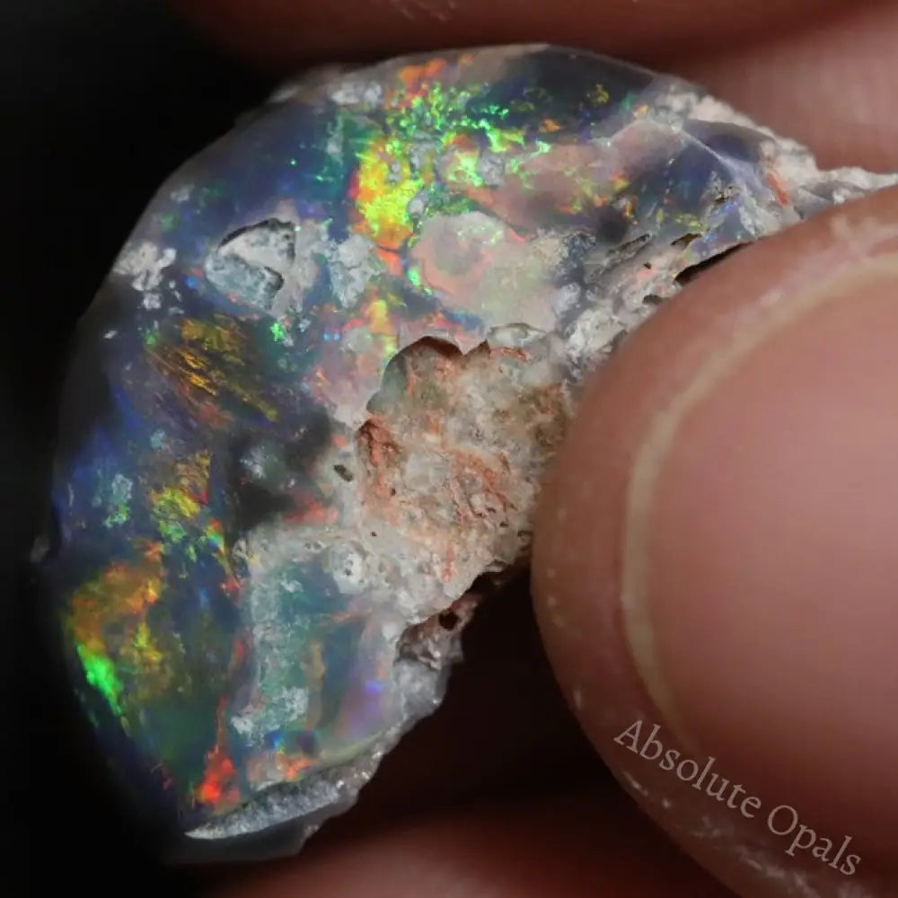 5.53 Cts Australian Black Opal Rough Lightning Ridge Polished Specimen