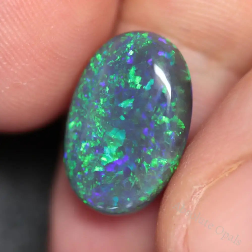 5.56 Cts Australian Solid Black Opal Lightning Ridge