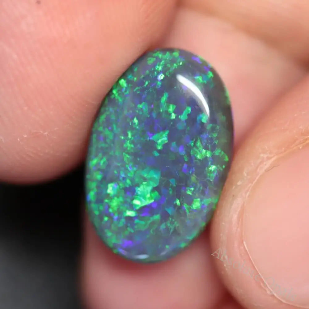 5.56 Cts Australian Solid Black Opal Lightning Ridge