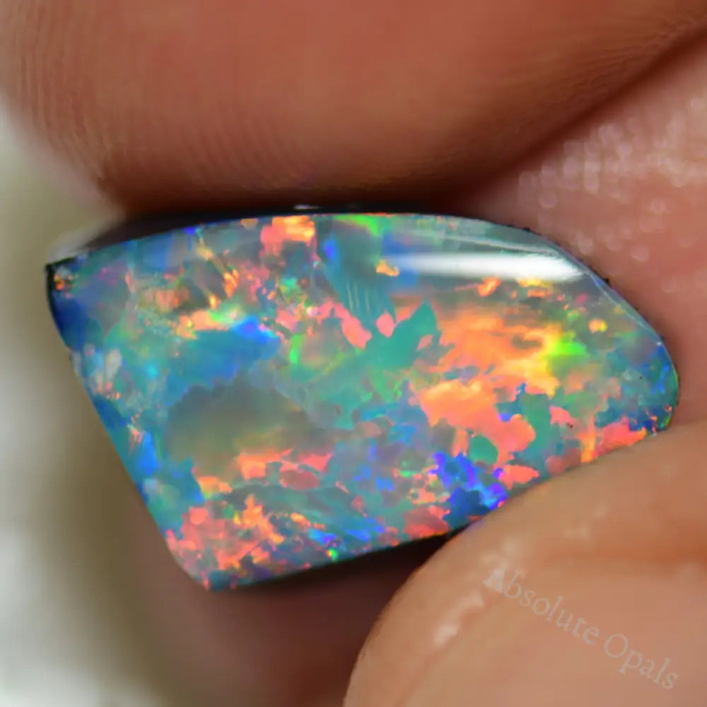 5.8 Cts Australian Opal Doublet Stone Rub Rough Lightning Ridge