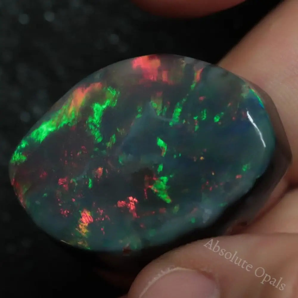 50.6 Cts Australian Black Opal Lightning Ridge Solid Rough Loose Gem Stone