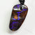 Australian Opal Boulder Drilled Greek Leather Mounted Pendant Necklace