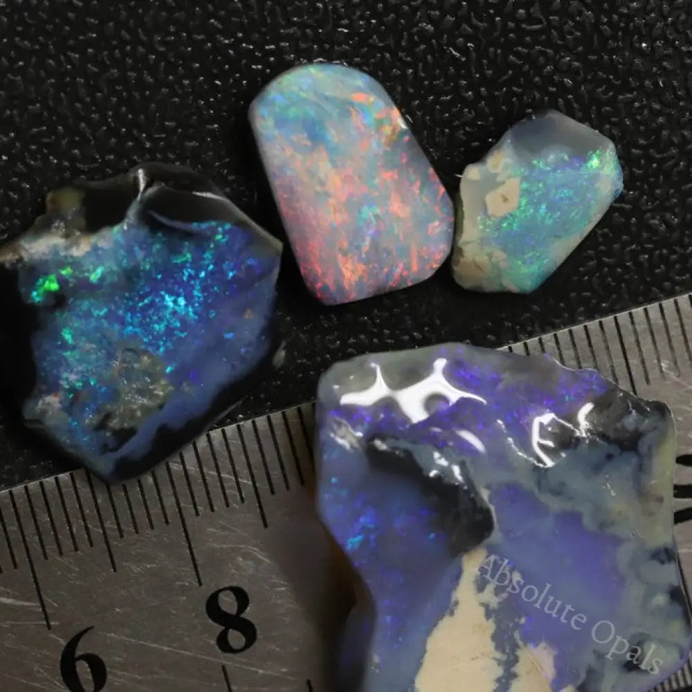 51.85 Cts Black Opal Rough Parcel Gem Stones Lightning Ridge