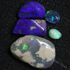 51.95 Cts Black Opal Rough Parcel Gem Stone Rubs 8.2-29.1X6.2-19.8X3.5-9.2Mm