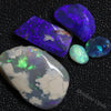 Australian Black Opal Rough Rubs, Lightning Ridge Gem Parcel