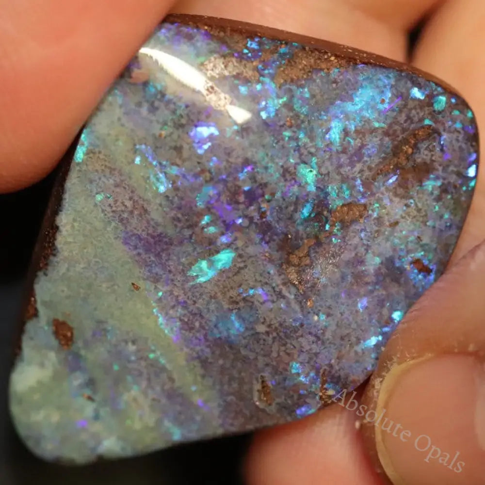 52.5 Cts Blue Australian Boulder Opal Cut Loose Stone