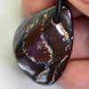 52 Cts Australian Opal Boulder Drilled Greek Leather Mounted Pendant Necklace Jewellery