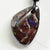 Australian Opal Boulder Drilled Greek Leather Mounted Pendant Necklace