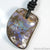 Australian Opal Boulder Drilled Leather Pendant Necklace