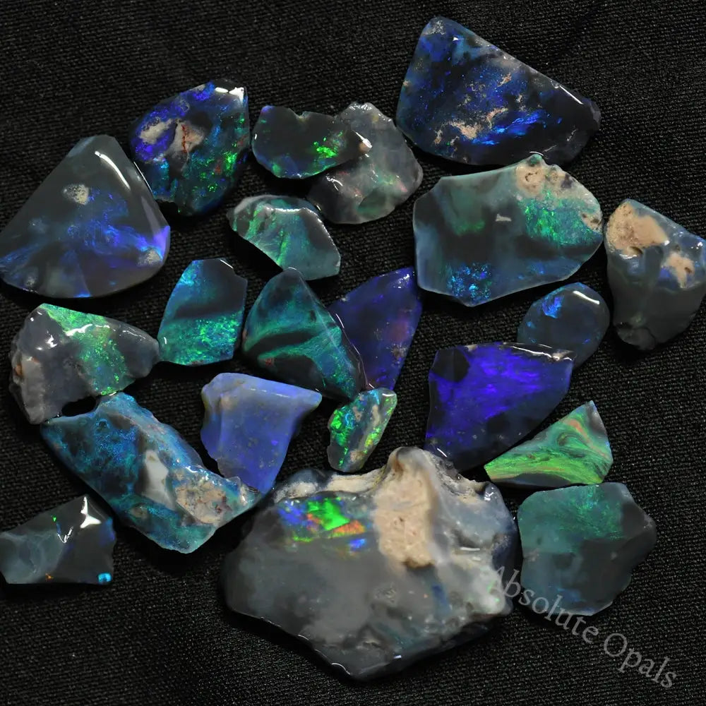 56 Cts Australian Black Rough Opal Parcel Lightning Ridge Mining Offcuts Cmr