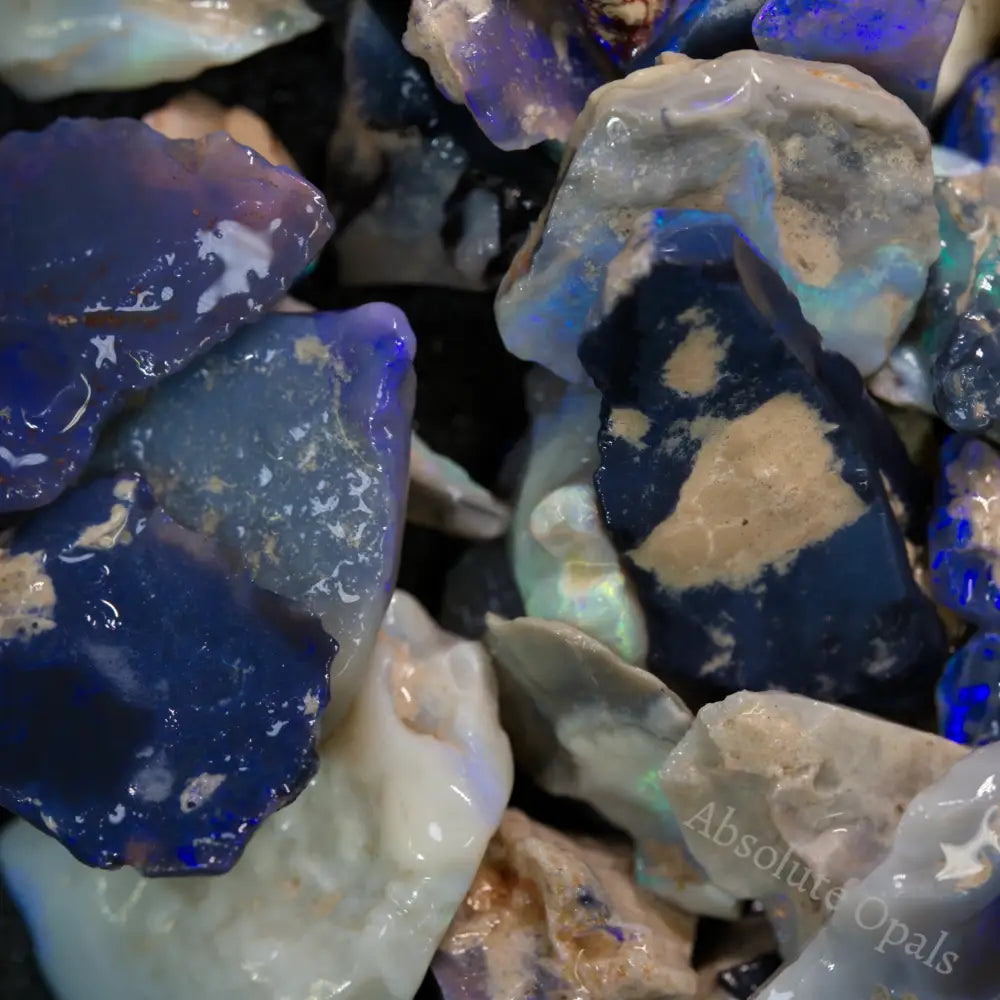 loose blue rough opal