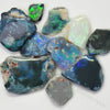 58.1 Cts Australian Rough Black Opal Parcel Lightning Ridge - Potch And Colour Offcuts Cmr