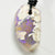 Australian Opal Drilled Greek Leather Mounted Pendant Necklace