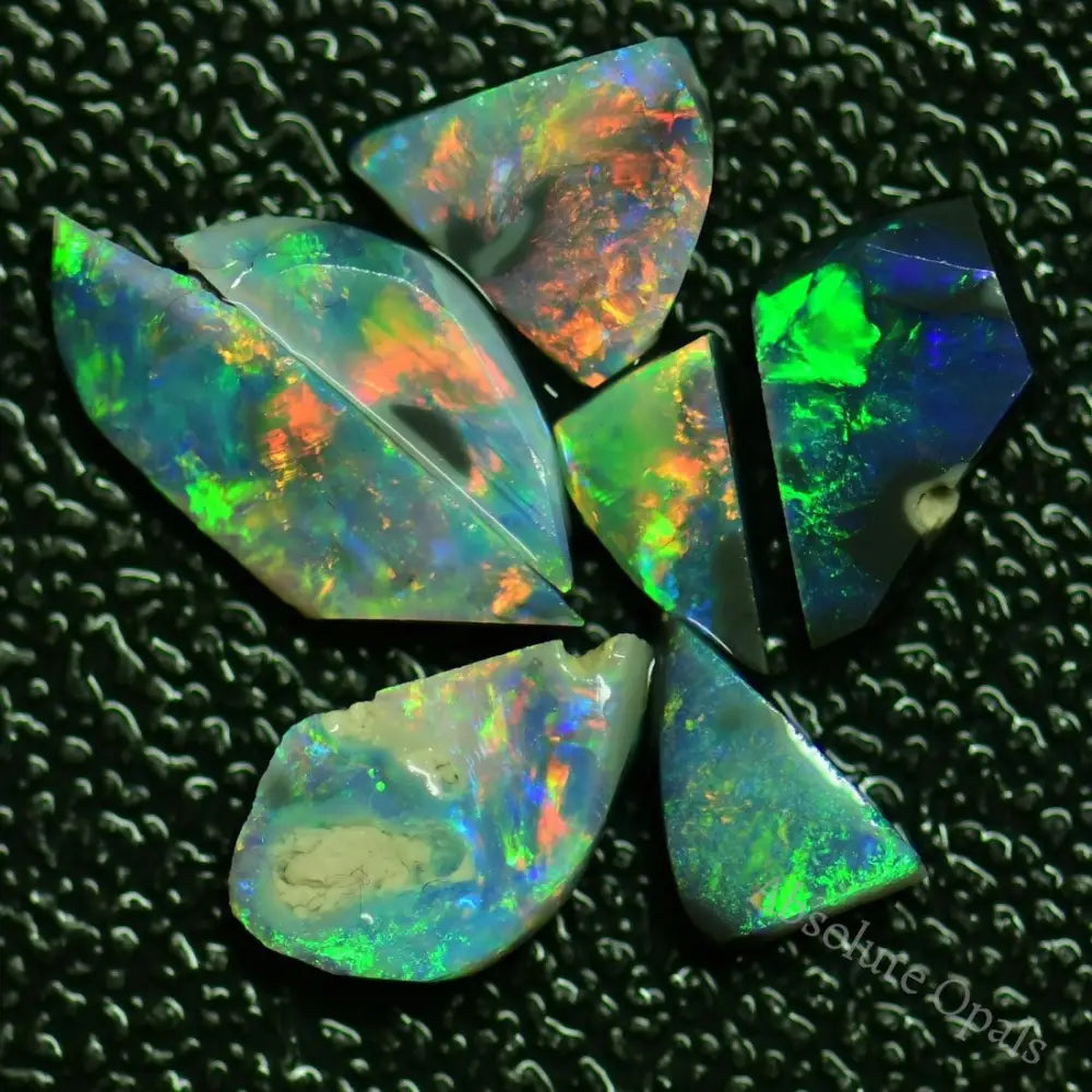 6.0 Cts Australian Rough Black Opal Parcel Rubs Lightning Ridge