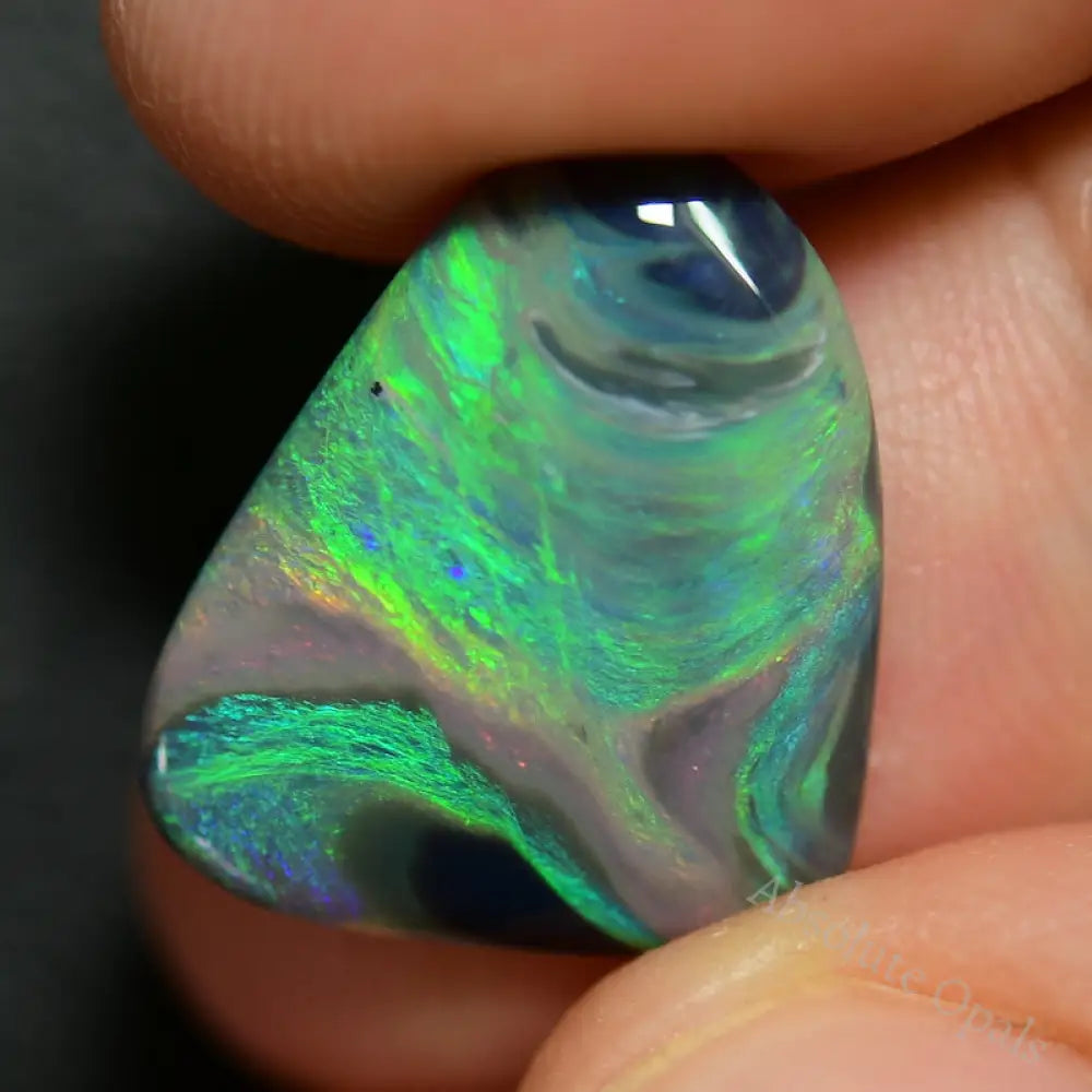 6.06 Cts Australian Black Opal Loose Cut Stone Lightning Ridge