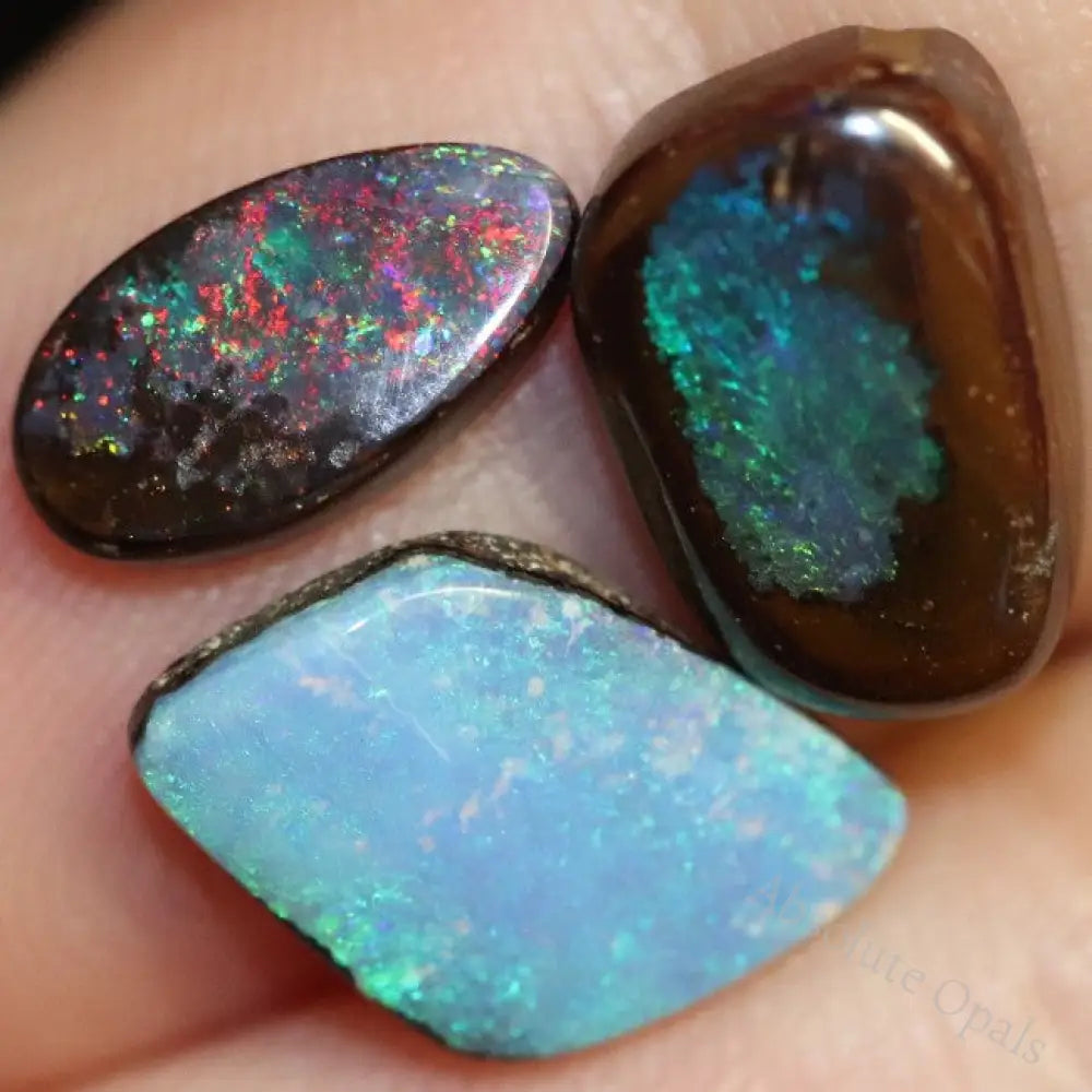 6.12 Cts Australian Boulder Opal Cut Loose Stone Parcel