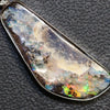 6.24 G Australian Boulder Opal With Silver Pendant: L 42.9 Mm Jewellery