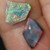 6.25 Cts Australian Solid Black Opal Rough Rubs Lightning Ridge Parcel