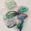 6.25 Cts Australian Solid Black Opal Rough Rubs Lightning Ridge Parcel