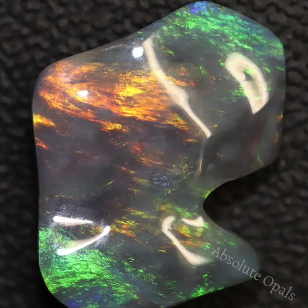 Black Opal Lightning Ridge, Australian Solid Carving, Loose Gem Stone, Red Green Blue