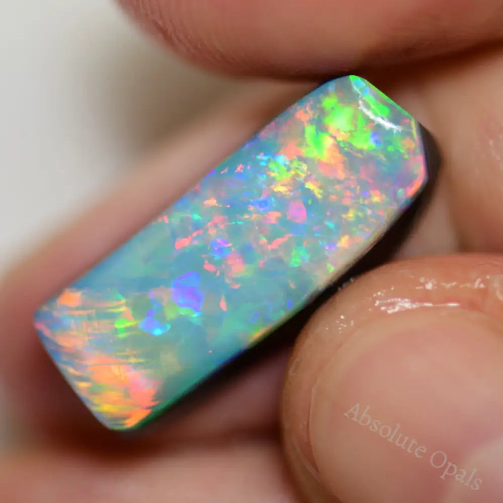 6.4 Cts Australian Opal Doublet Stone Rub Lightning Ridge