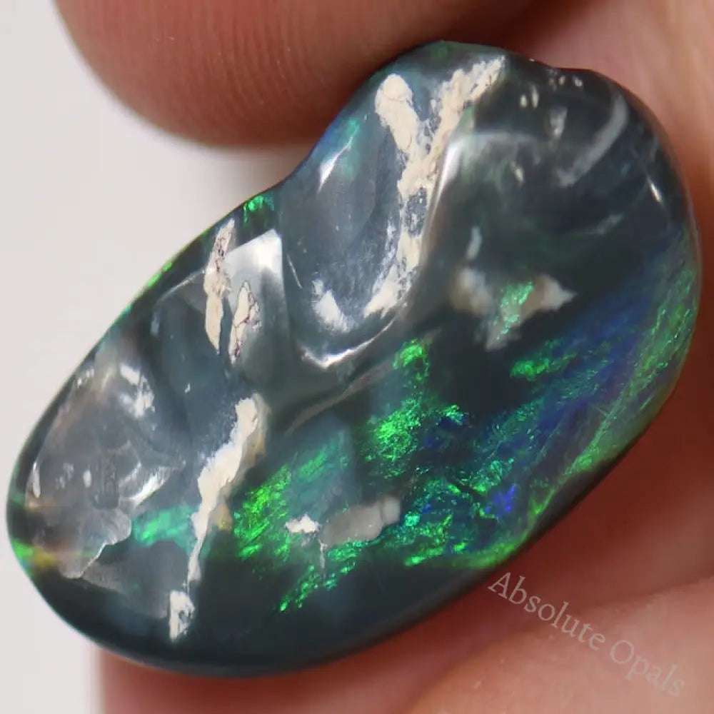 6.46 Cts Australian Black Solid Opal Carving Lightning Ridge Cmr